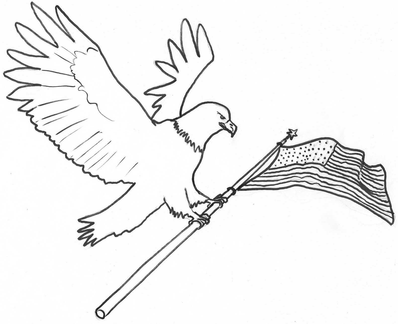 eagle and flag images coloring pages - photo #6