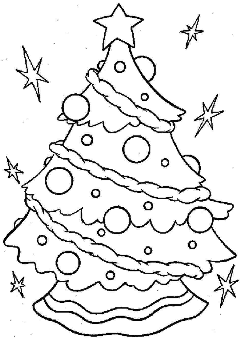 printable christmas tree coloring pages - photo #50