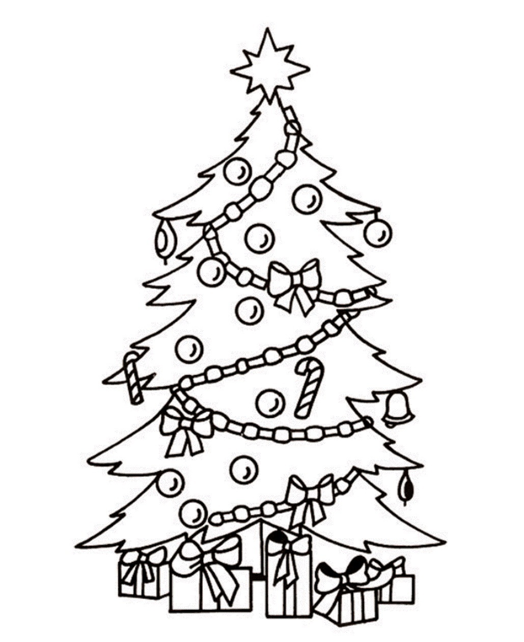Printable Christmas Tree Coloring Pages  Coloring Me