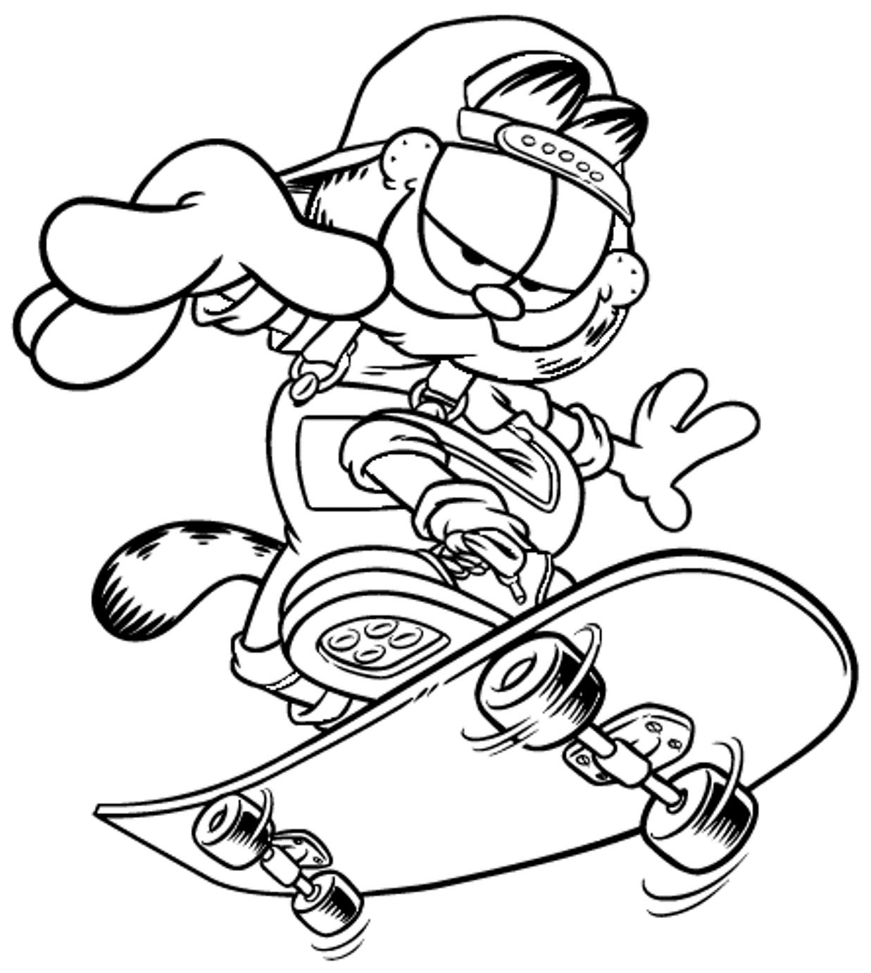 garfield halloween coloring pages - photo #28