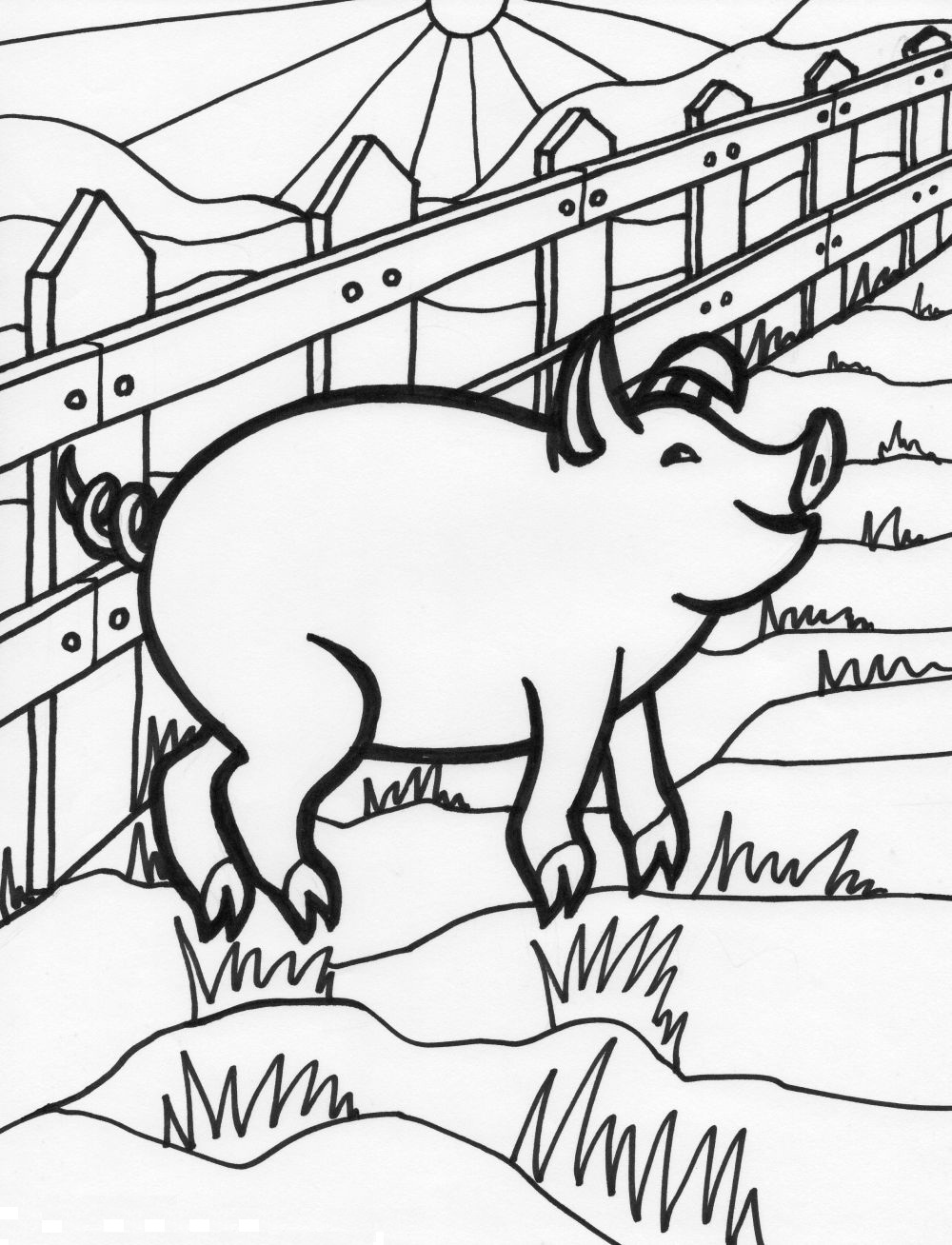 Valentine Coloring Pages Baby Pig Coloring Pages