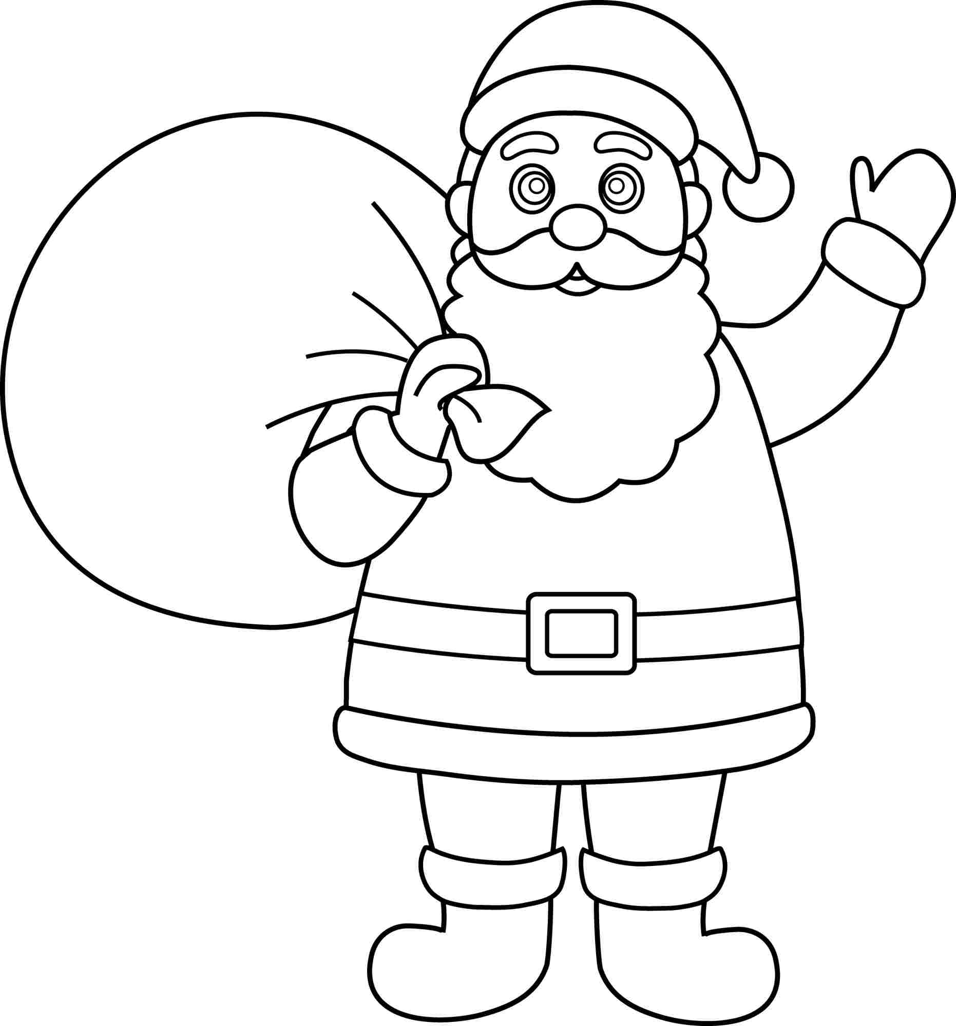 Printable Santa Claus Coloring Pages  Coloring Me