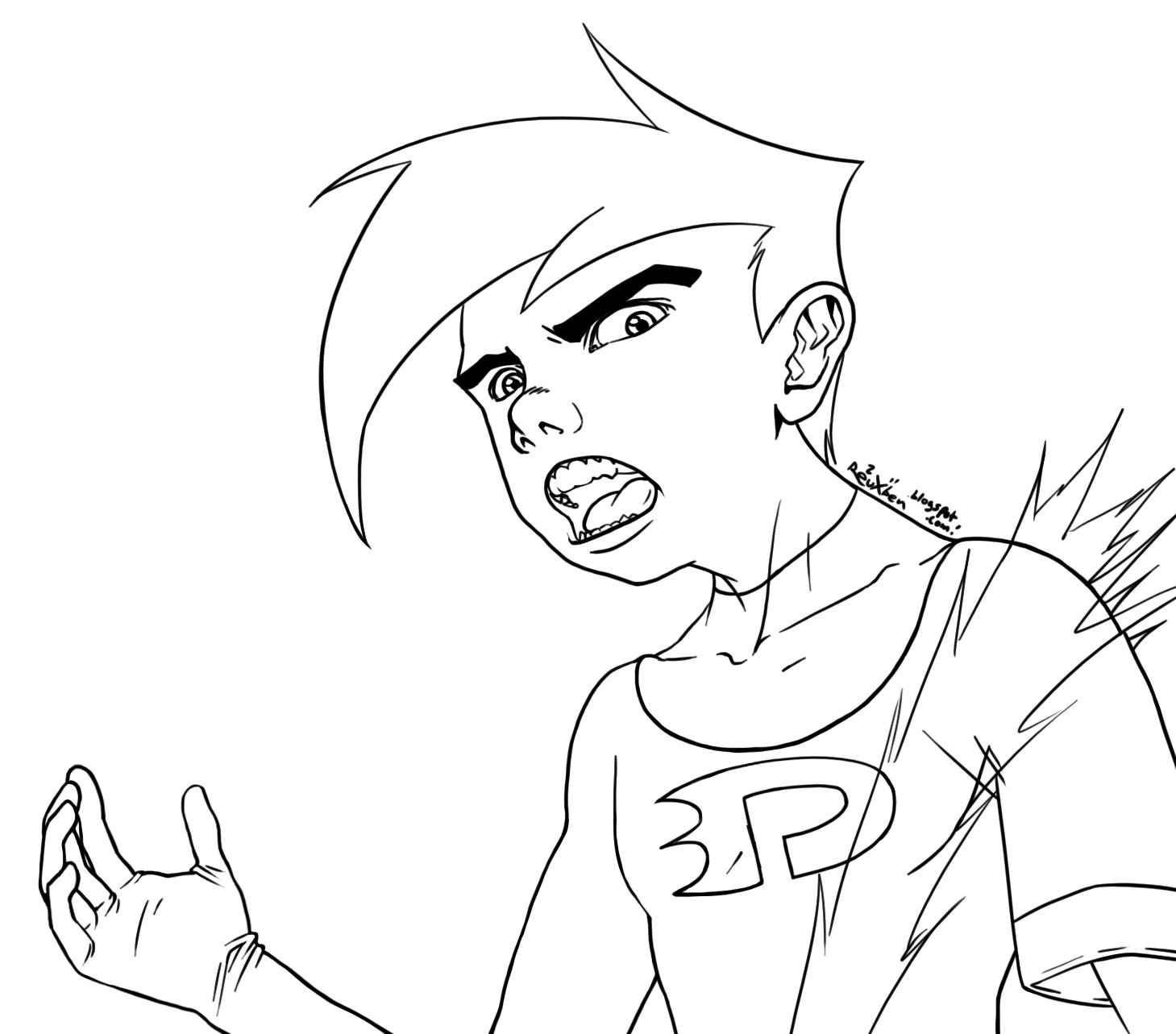 danny phantom coloring pages online - photo #25