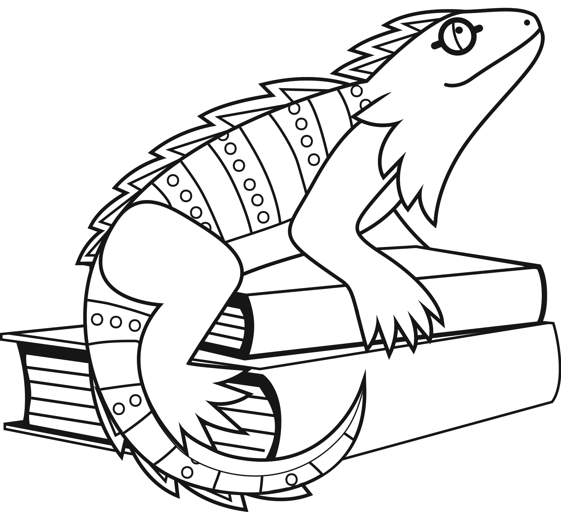 iguana coloring pages to print - photo #16