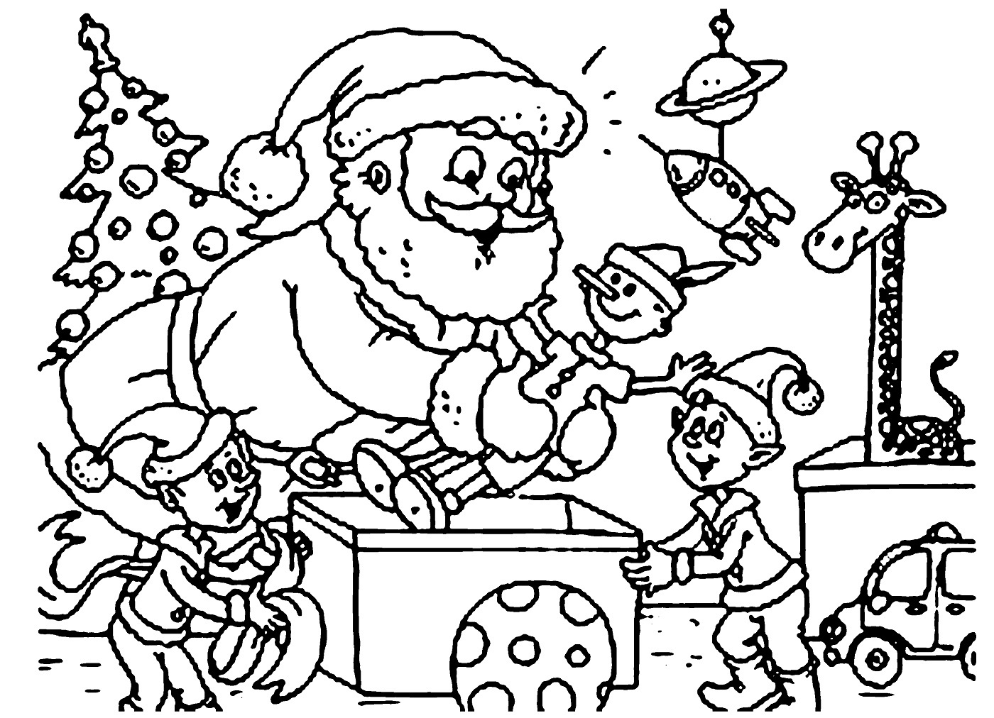 santa claus printable coloring pages - photo #21