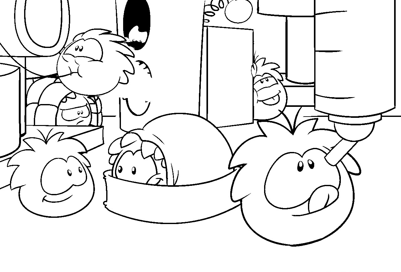 printable puffle coloring pages coloring me rh coloringme Billy Club Penguin Coloring Pages Club Penguin