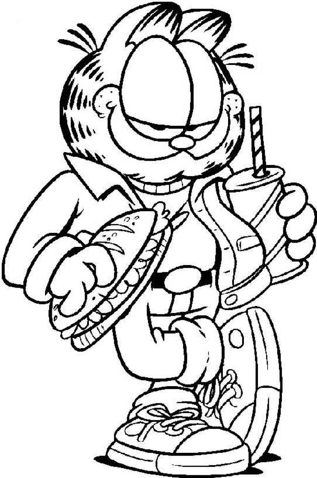 garfield coloring pages for kids - photo #12