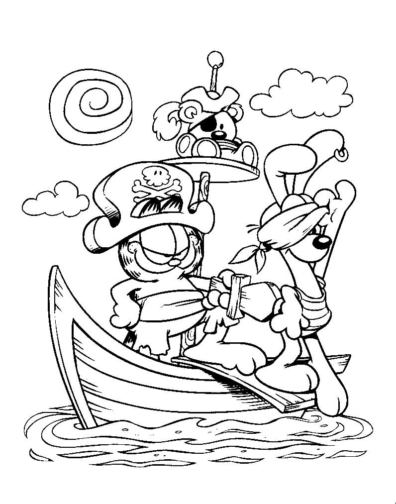 garfield comics coloring pages - photo #23