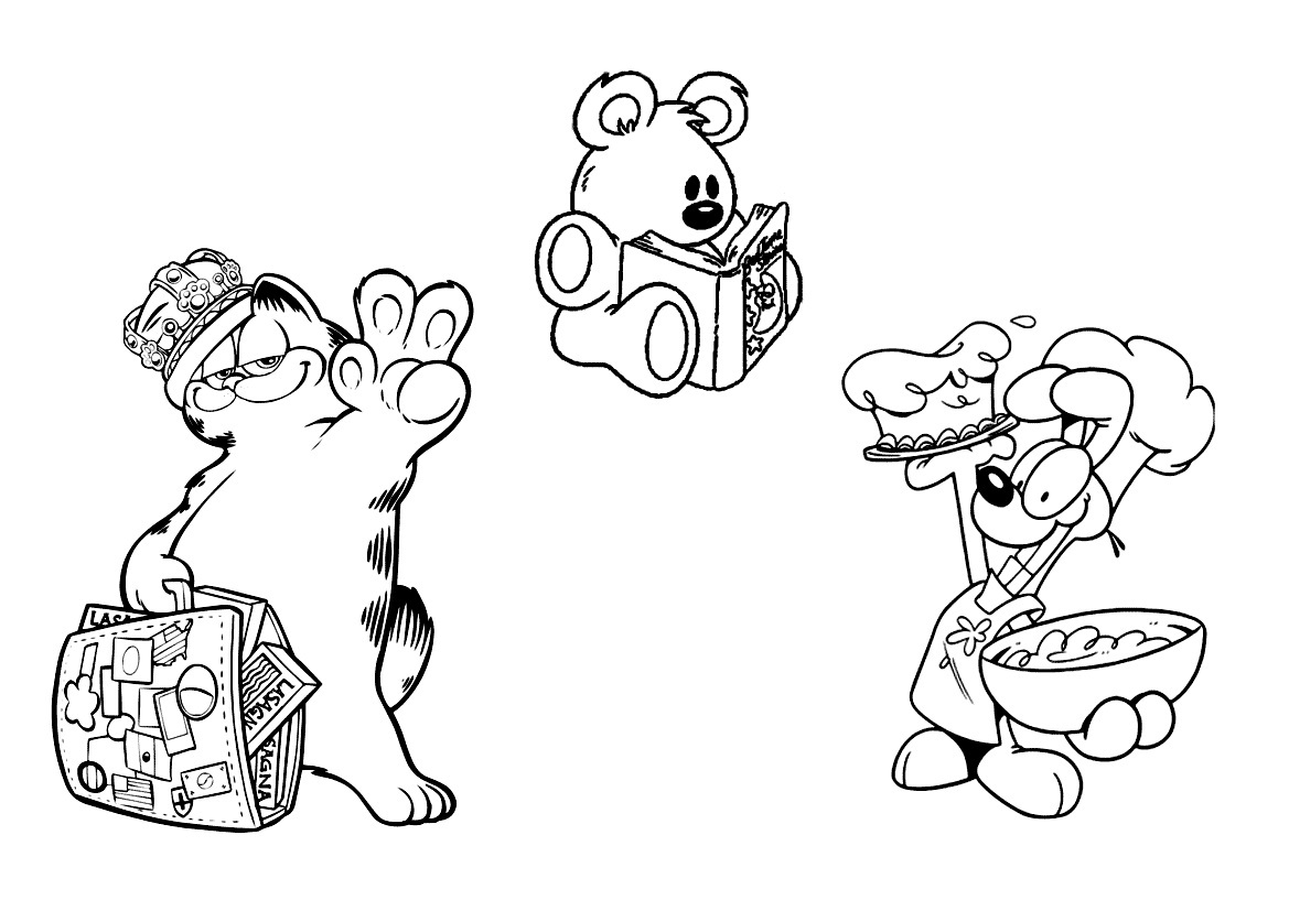 garfeild odie coloring pages - photo #16