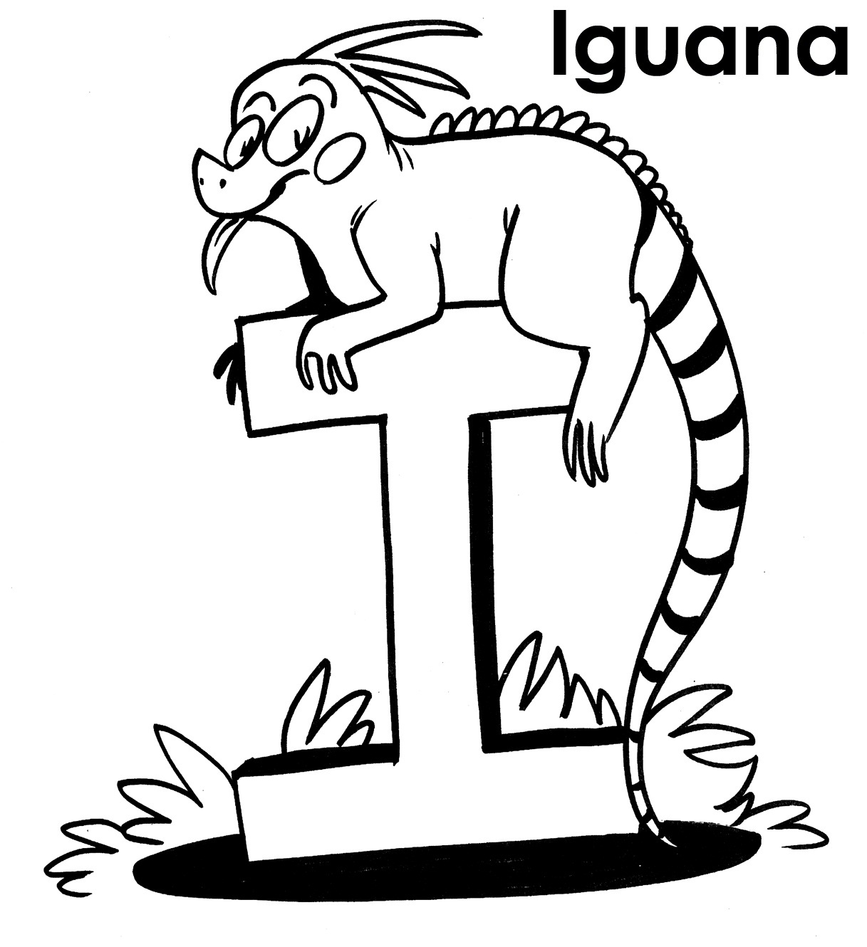 iguana coloring pages to print - photo #19