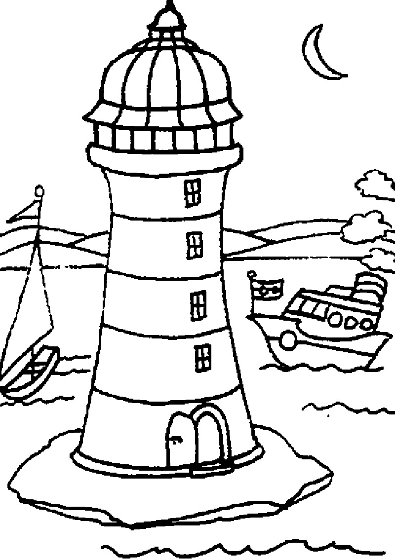 maine lighthouses coloring pages - photo #1