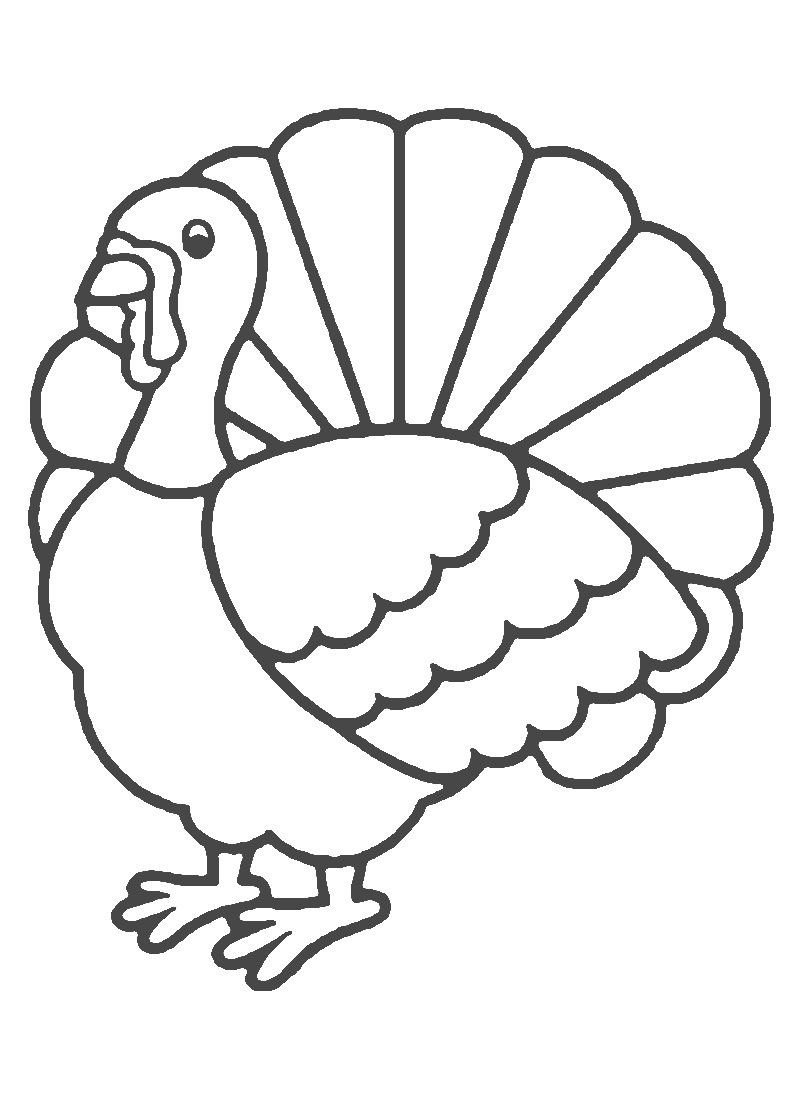 a turkey for thanksgiving coloring pages - photo #21