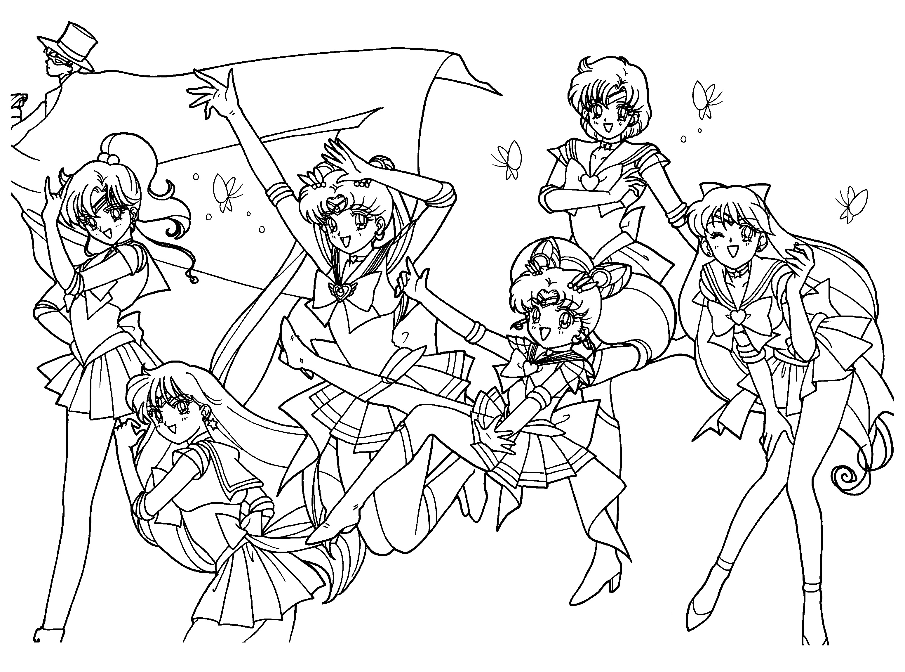 sailor moon and scout coloring pages - photo #41