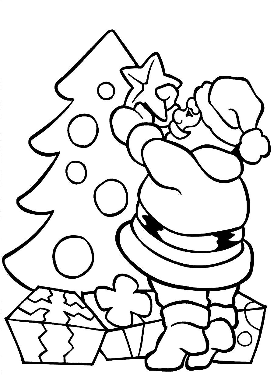 santa claus printable coloring pages - photo #30