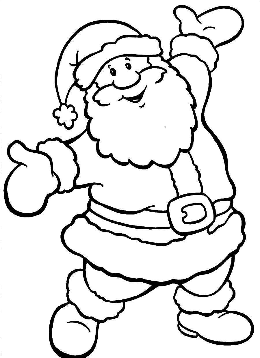 a santa head coloring pages - photo #31