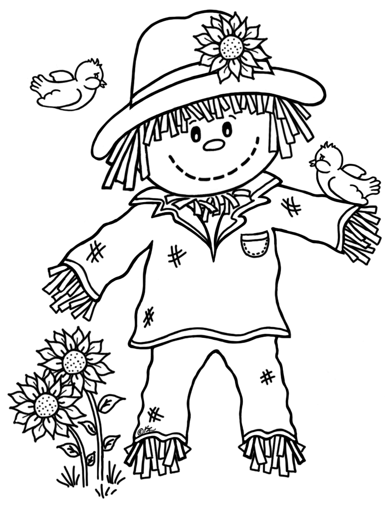 s is for scarecrow coloring pages - photo #21