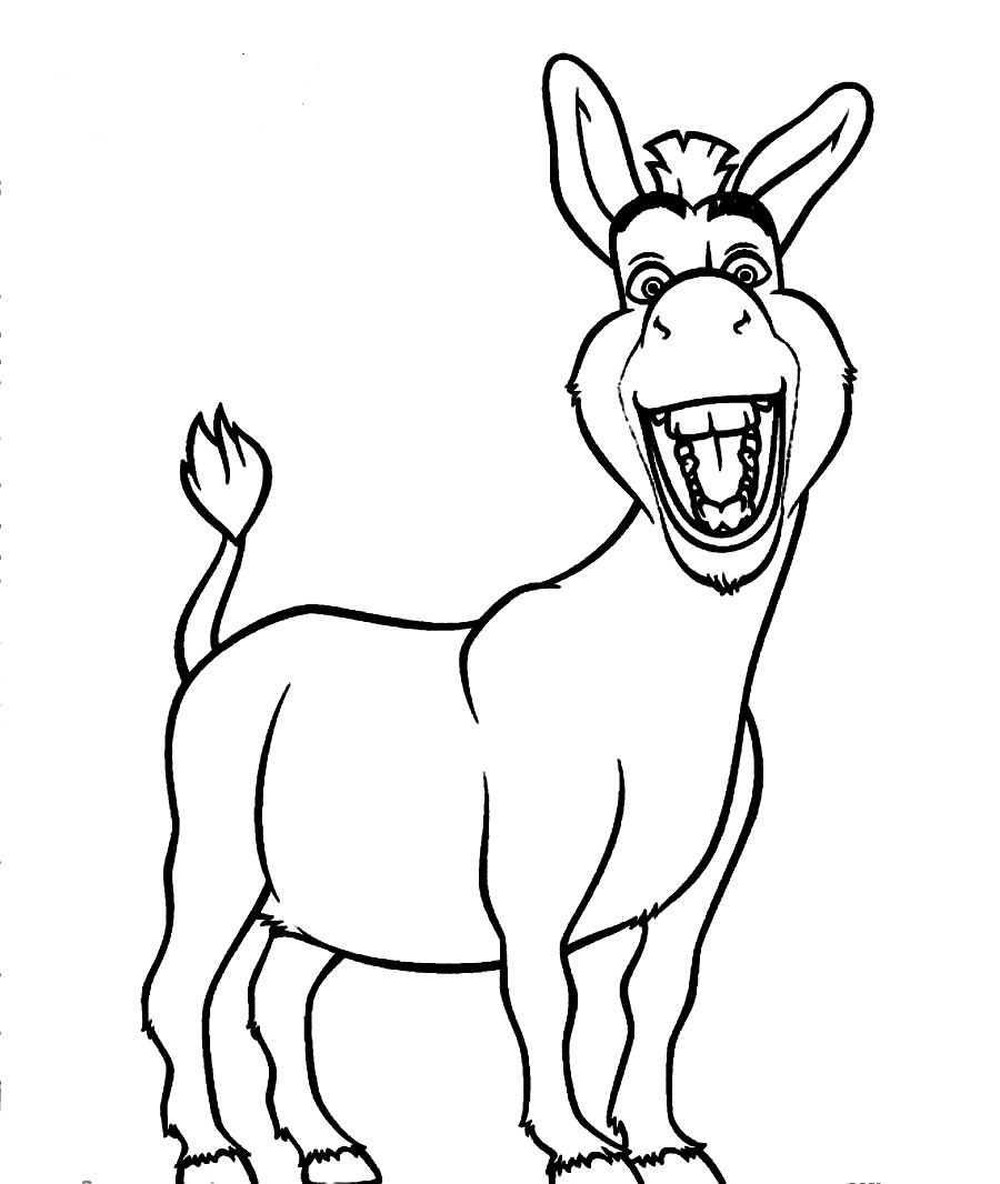 d is for donkey coloring pages - photo #8