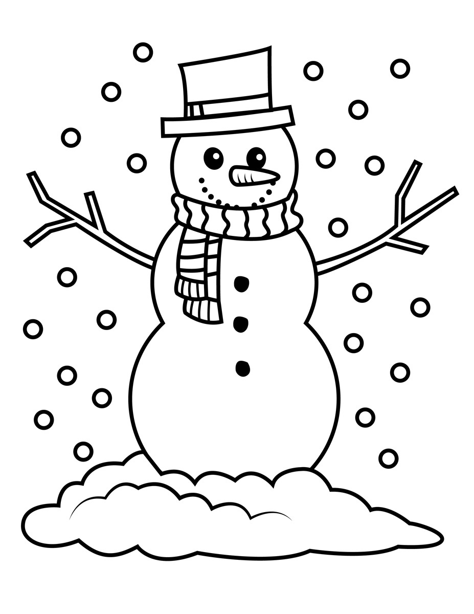 free black and white snowman clipart - photo #28