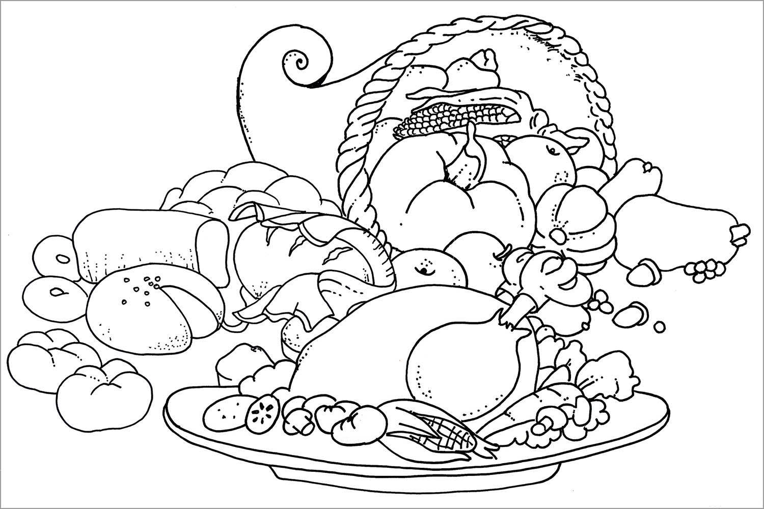 thanks giving coloring pages - photo #35