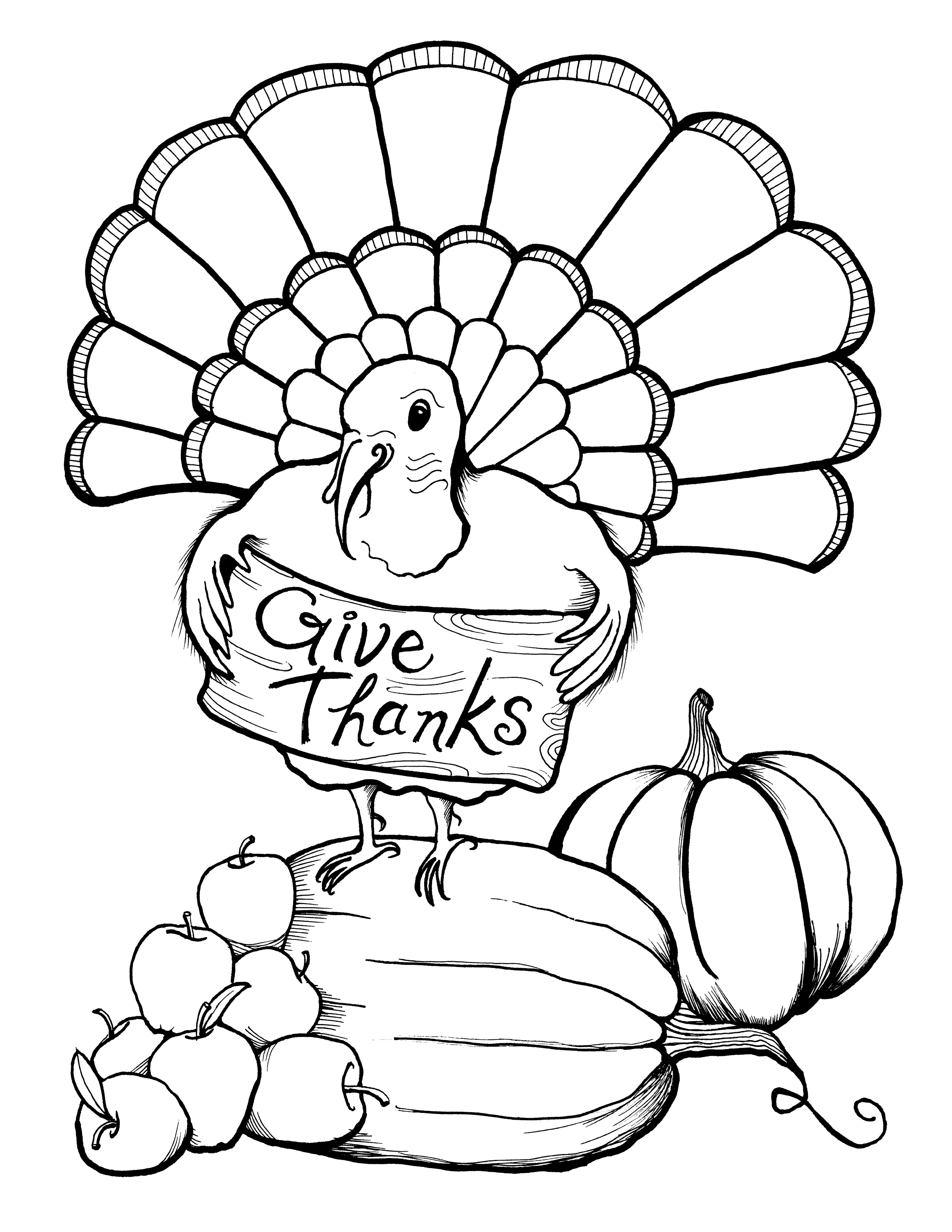 images of turkey coloring pages - photo #23