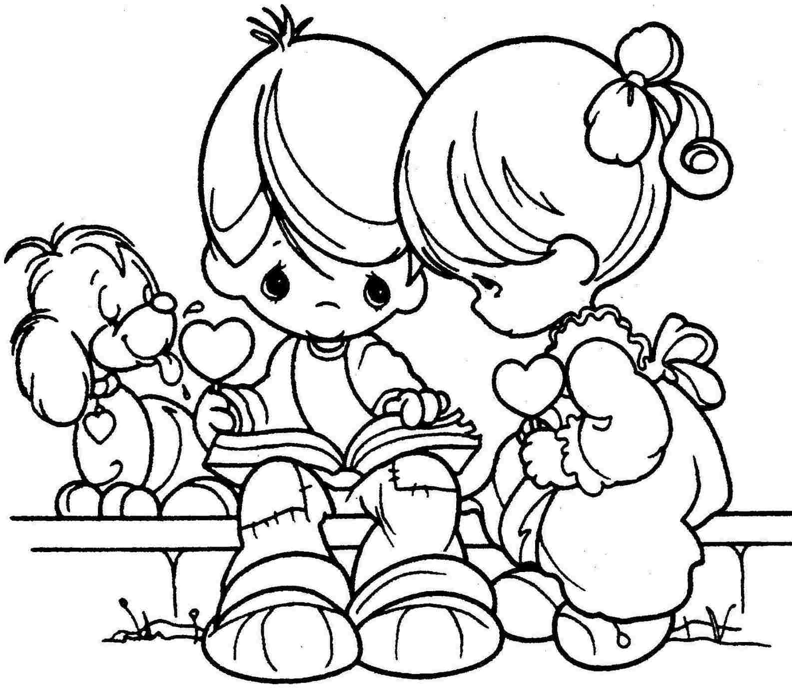 valentine kids coloring pages - photo #6