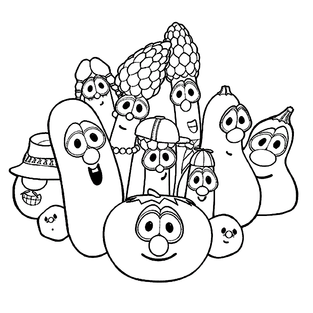 veggie tails coloring pages - photo #1