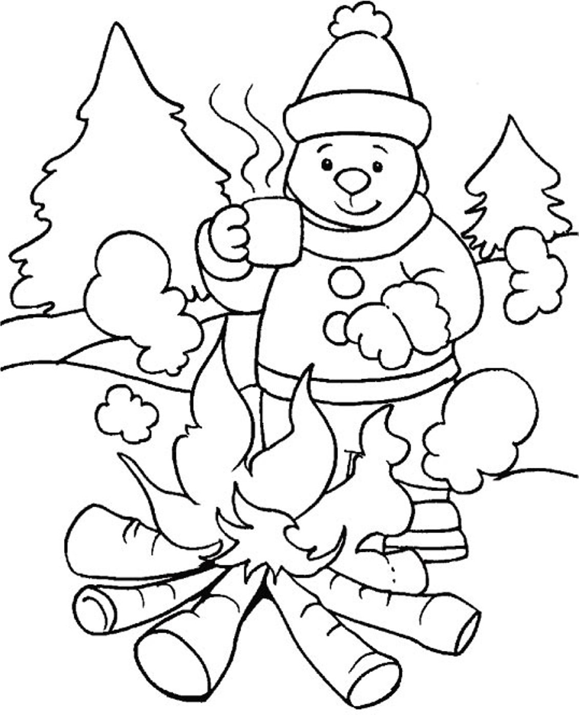winter theme coloring pages - photo #31