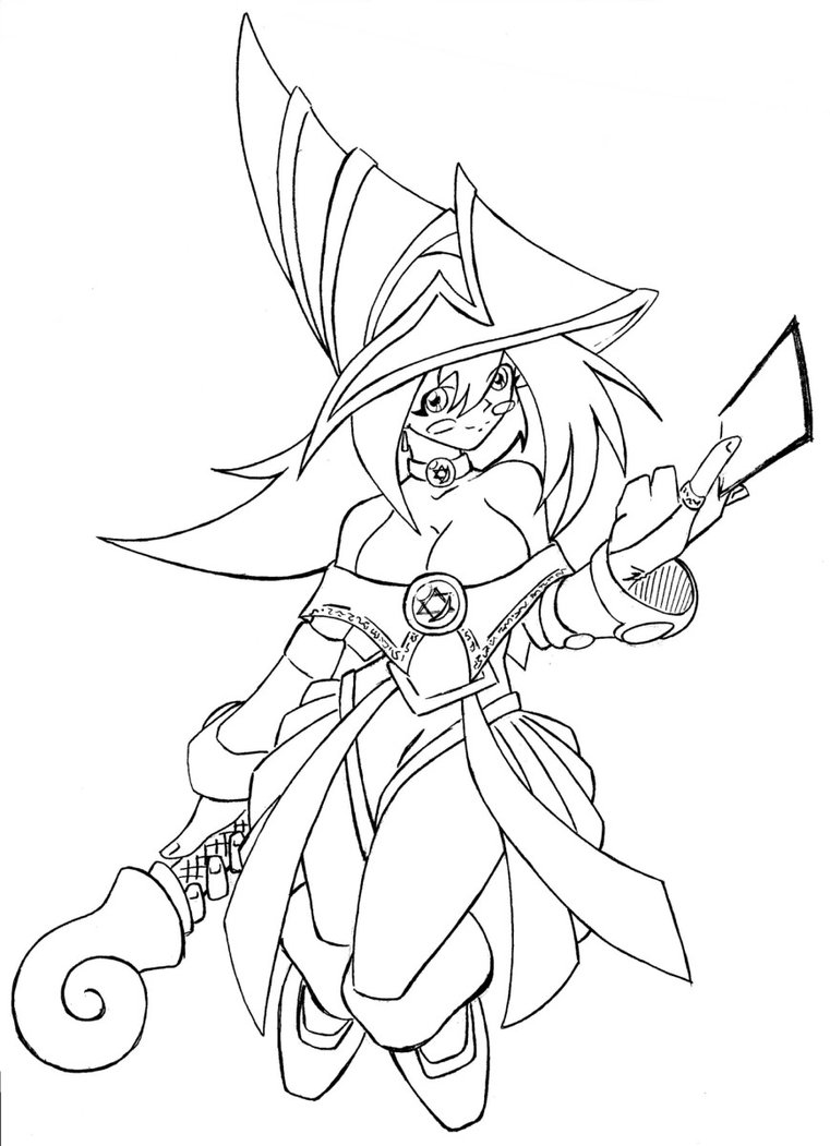 dark magician girl coloring pages - photo #1