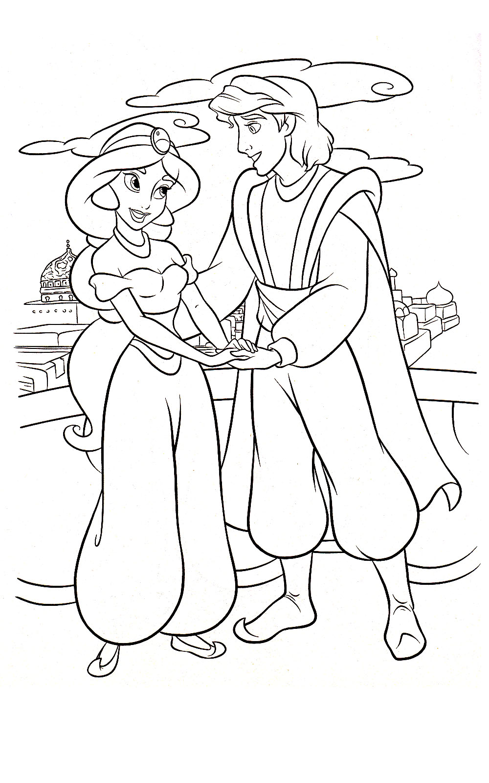 Aladdin-Coloring-Pages-Printable.jpg (1000×1600) | Disney coloring