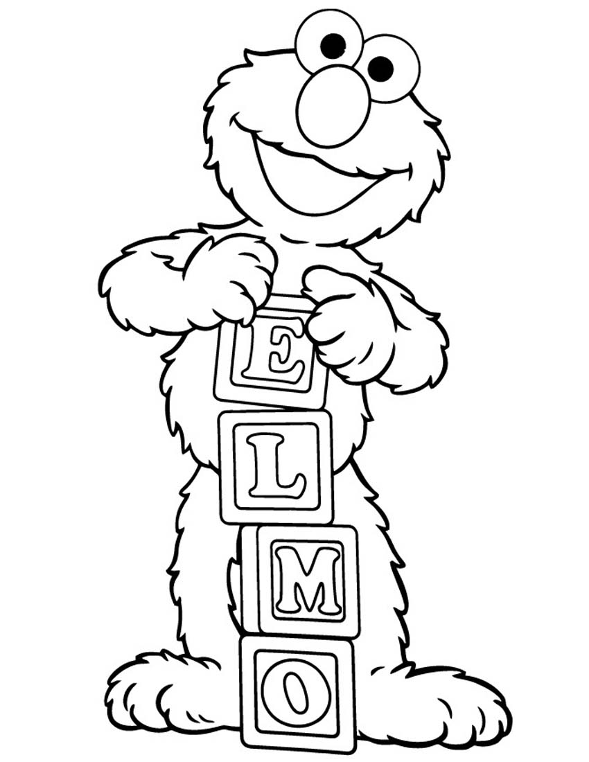 images of elmo coloring pages - photo #14