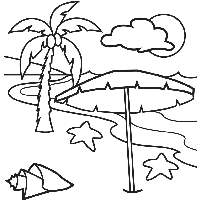 Printable Beach Coloring Pages – ColoringMe.com