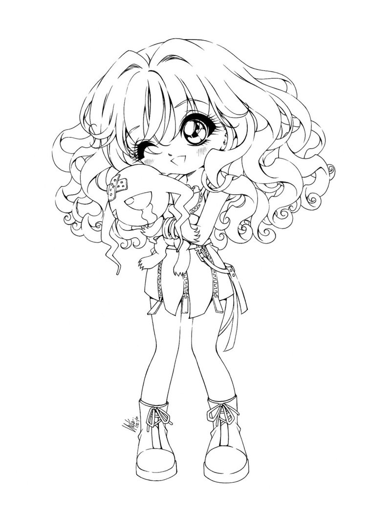 anime girl coloring pages printable - photo #20