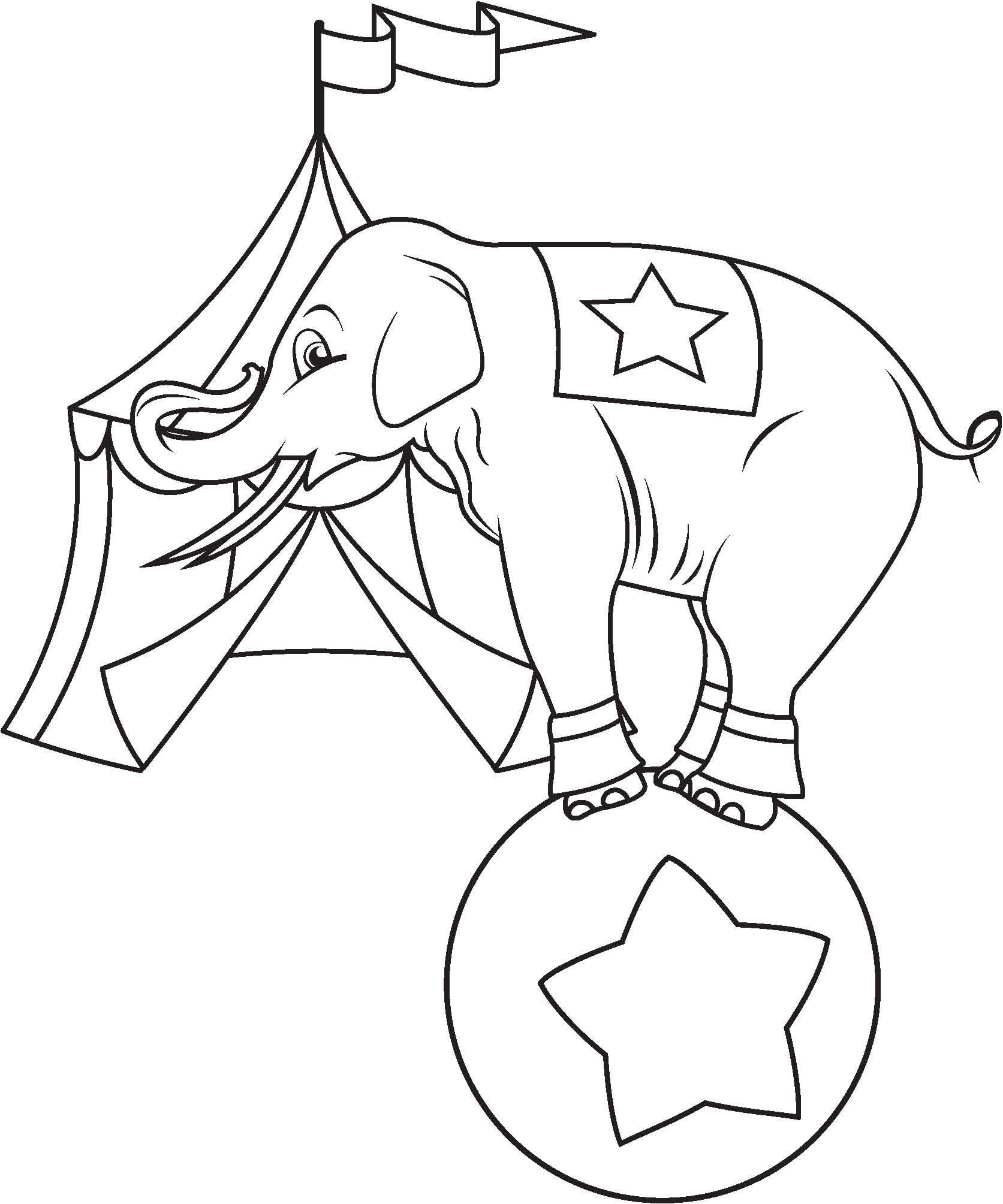 baby circus animals coloring pages - photo #21