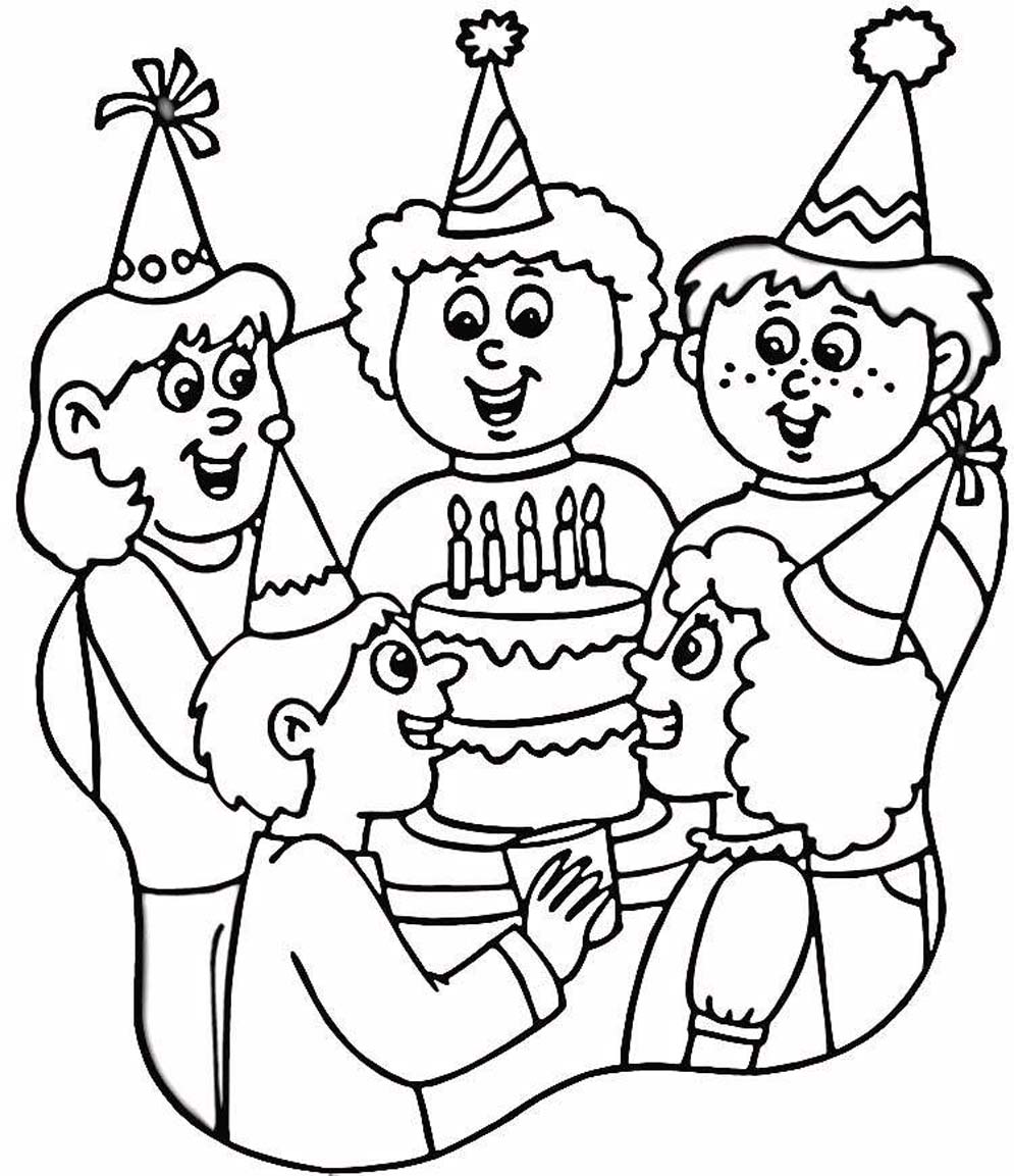 Printable Happy Birthday Coloring Pages | ColoringMe.com