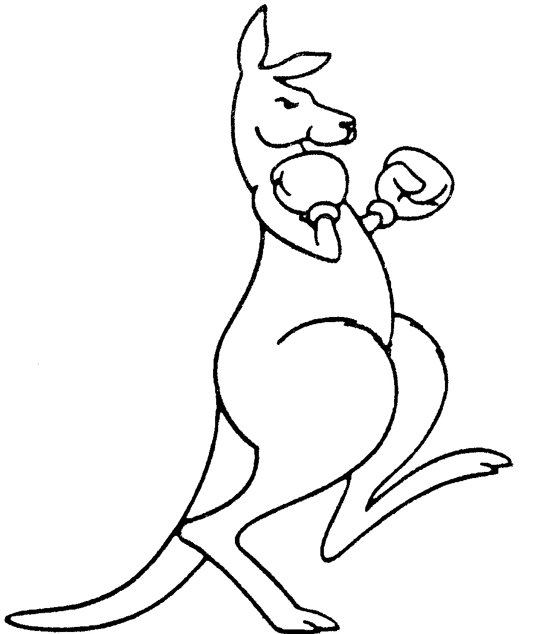 kangaroo boxing coloring pages - photo #3