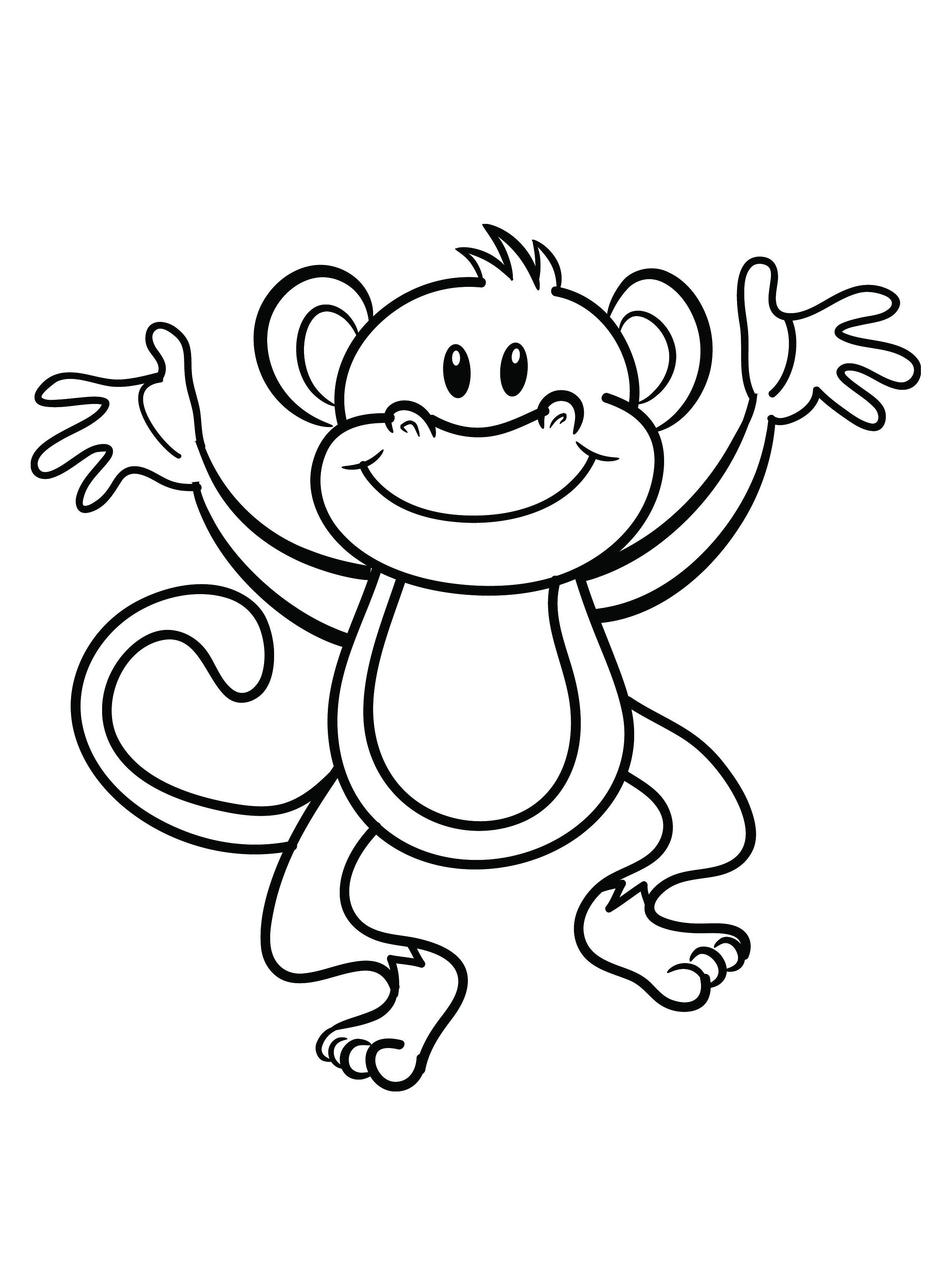 Coloring-Pages-of-Monkeys