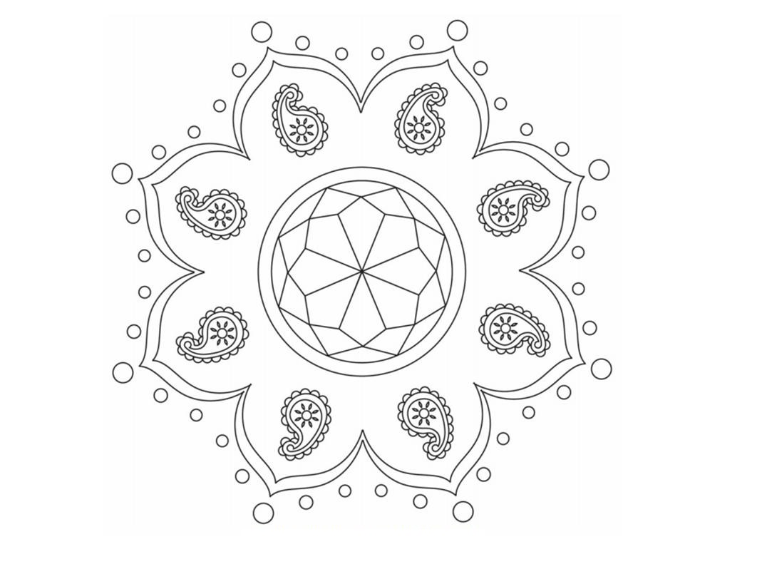 rangoli coloring pages for diwali rangoli - photo #10