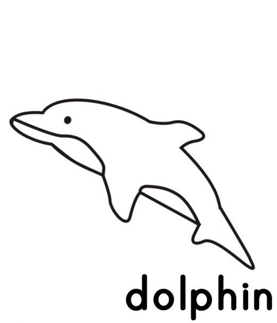 d dolphin Colouring Pages