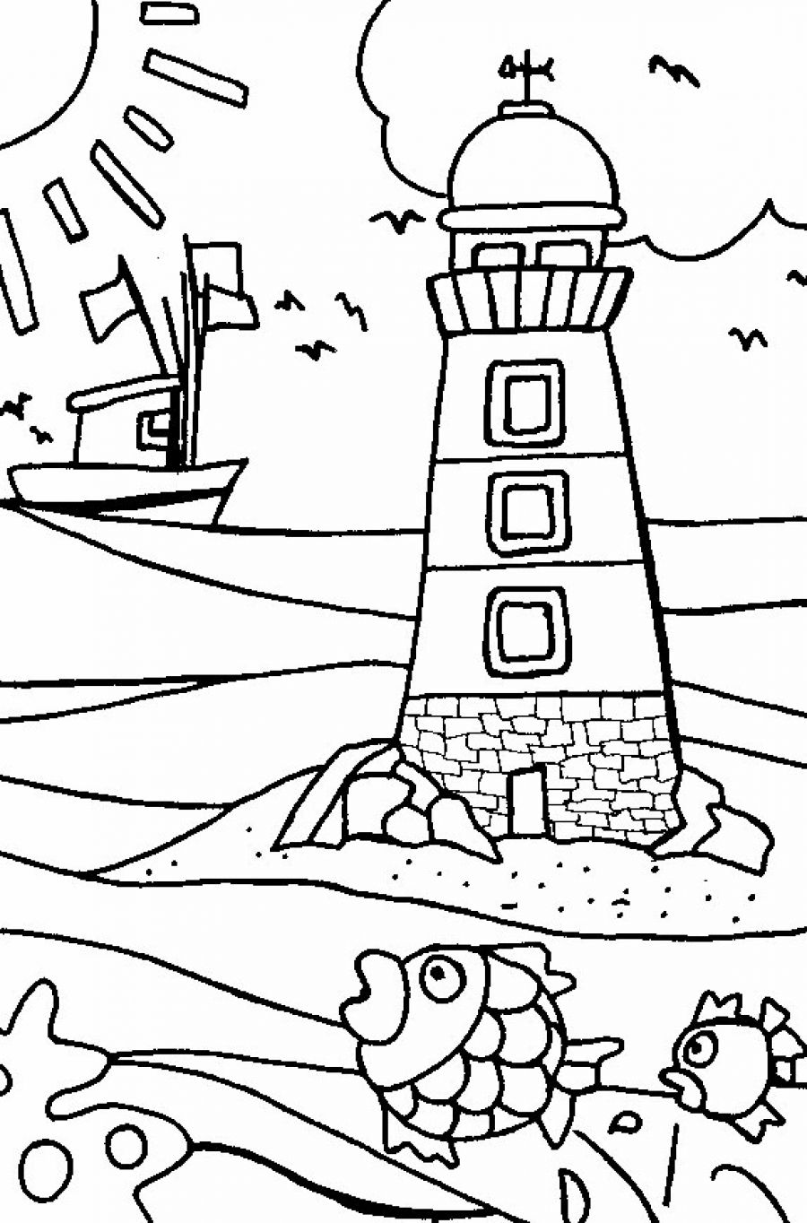 Printable Beach Coloring Pages – ColoringMe.com