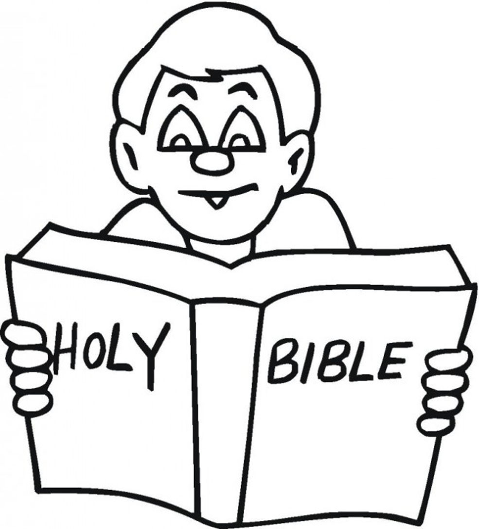 Free coloring pages of picture of bible