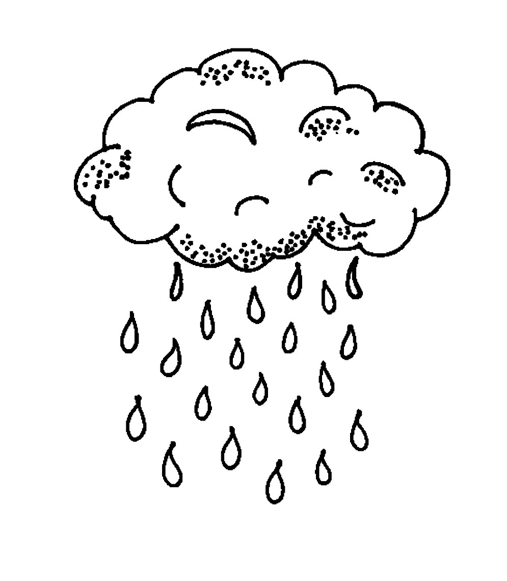 Rain Cloud Coloring Page Free Printable Coloring Page