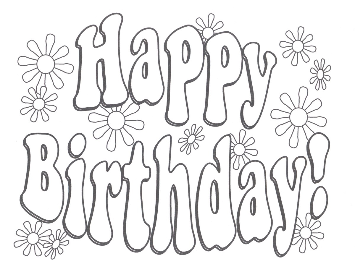 birthday and free coloring pages - photo #1