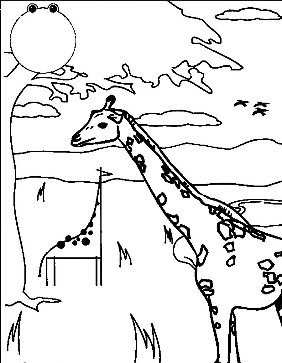 giraffe coloring pages to print out - photo #44