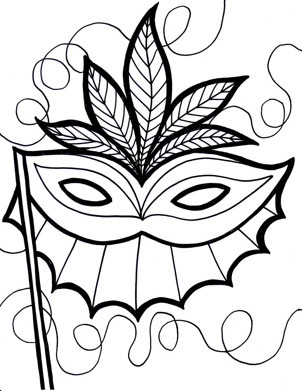 Printable Mask Coloring Pages | ColoringMe.com