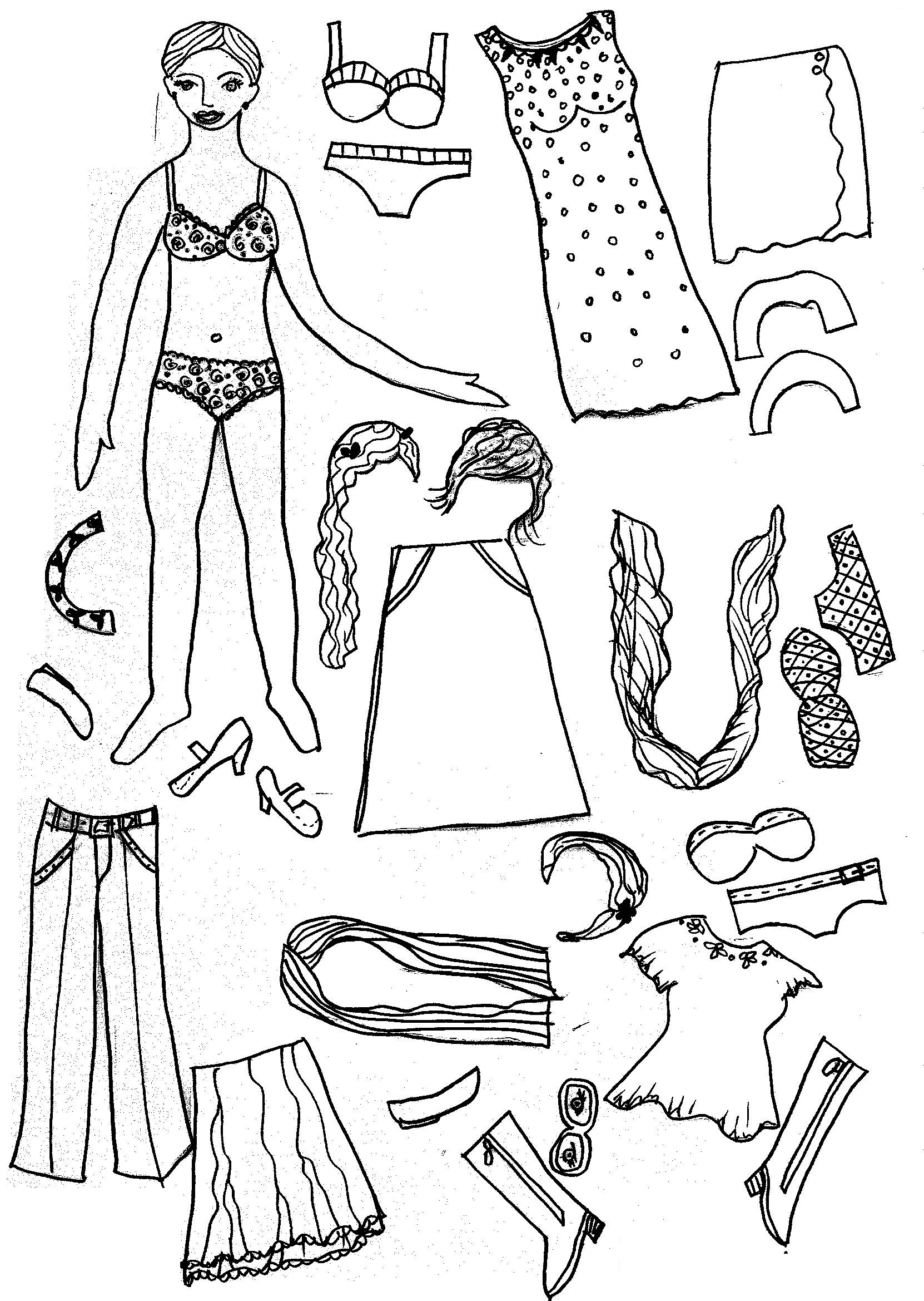 paper dolls printable coloring pages - photo #10