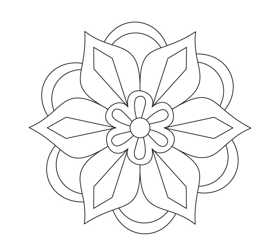 rangoli designs for coloring pages - photo #27