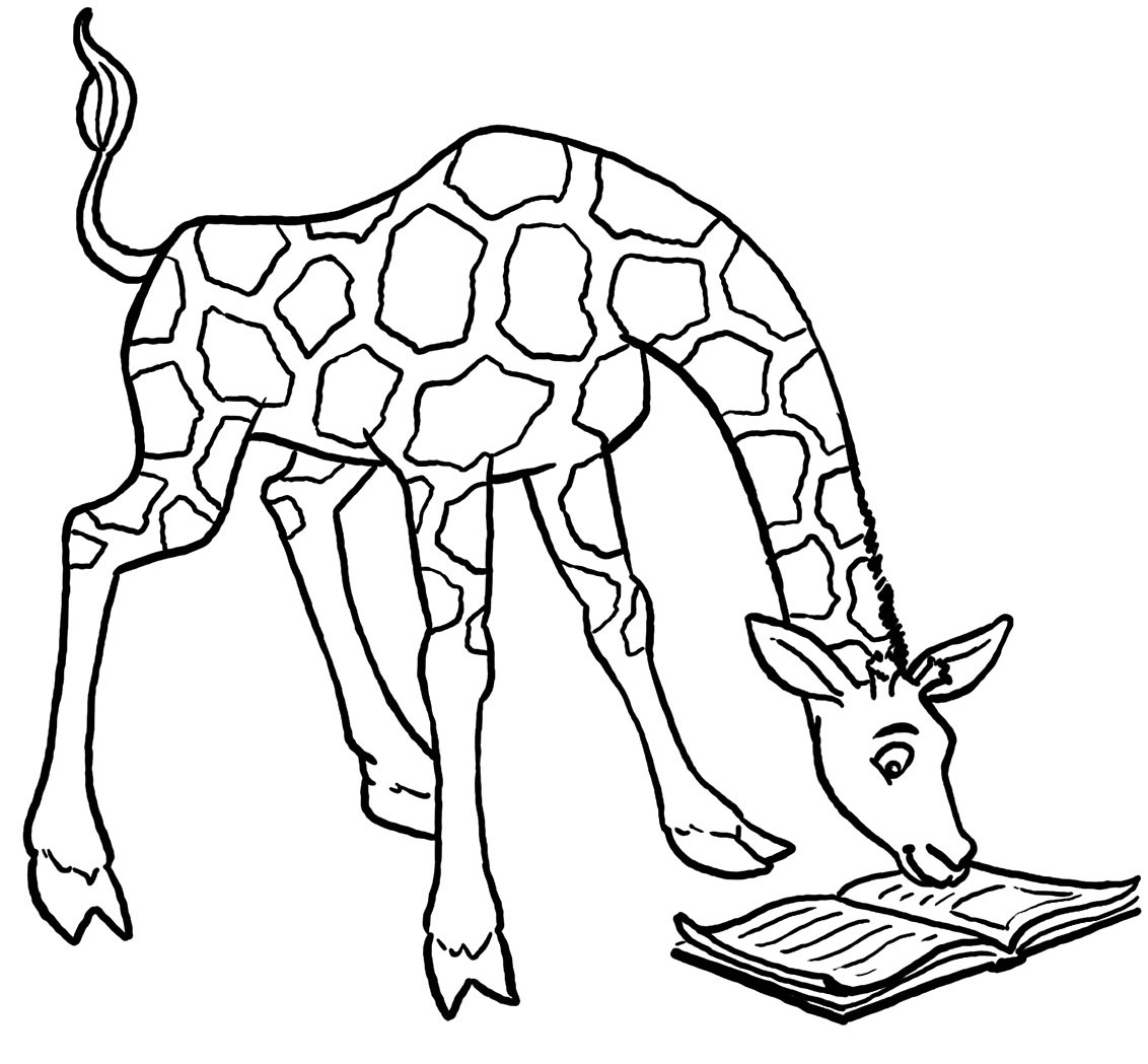 giraffe outline for coloring pages - photo #21