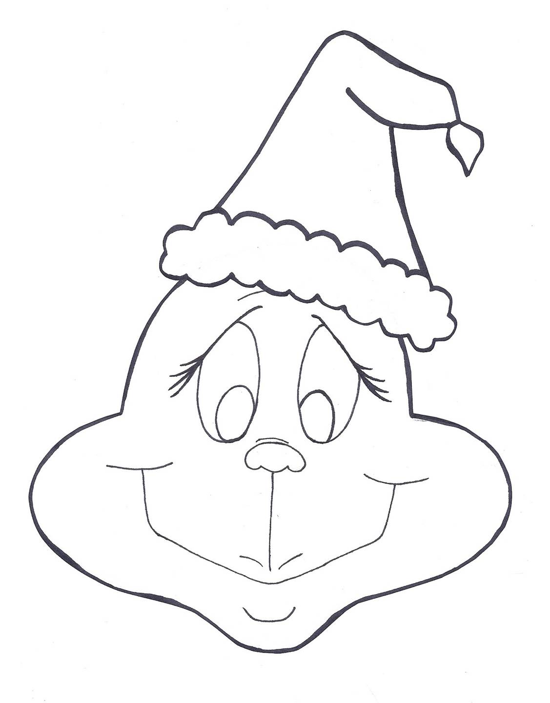 Mean Grinch Face Coloring Page Coloring Pages