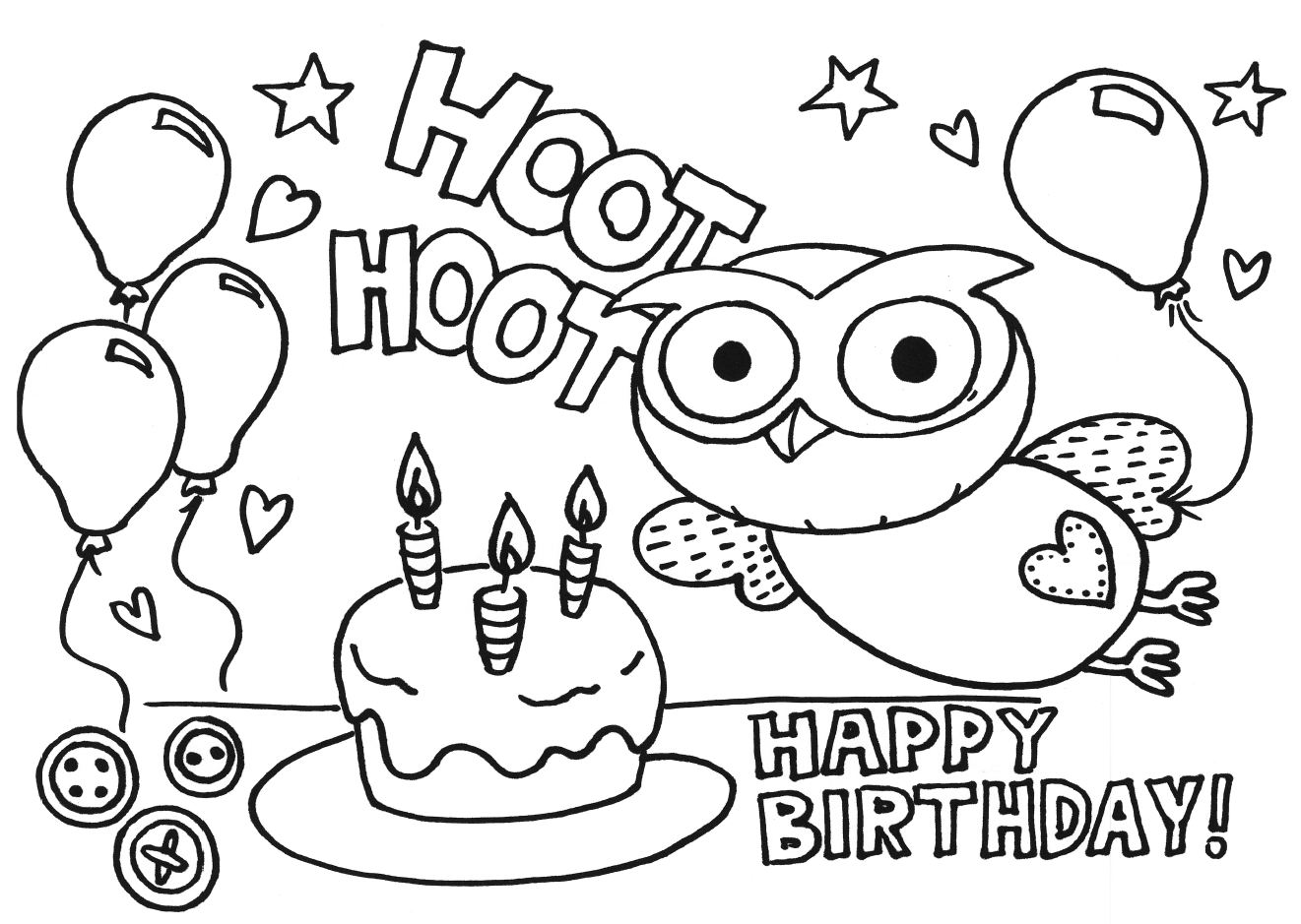 birthday and free coloring pages - photo #6
