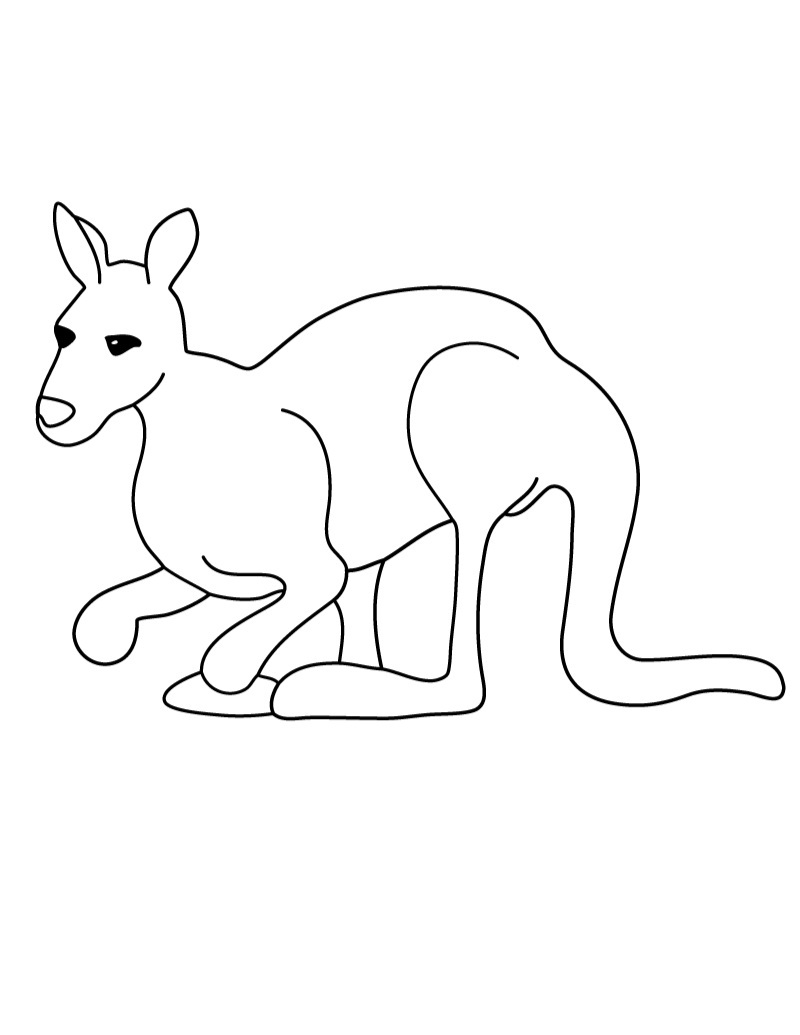 kangaroo footprint coloring pages - photo #6